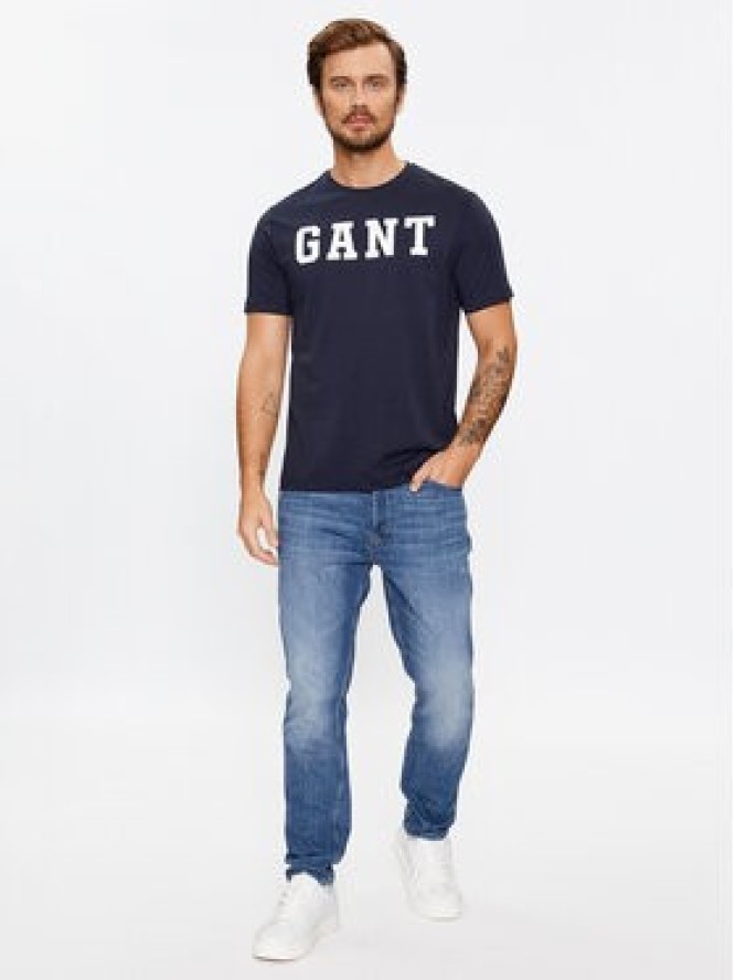 Gant T-Shirt Md. Gant Ss 2003213 Granatowy Regular Fit