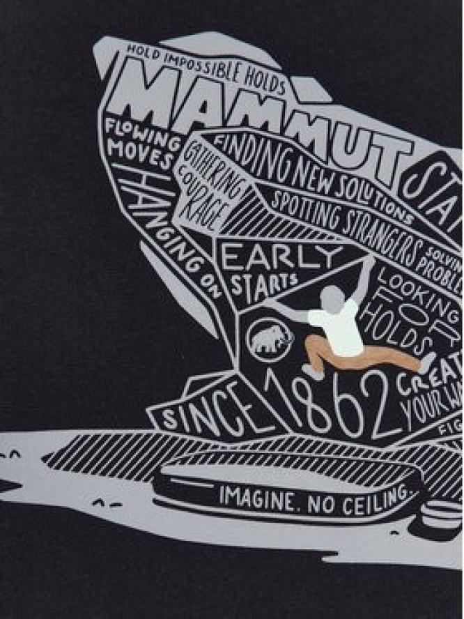 Mammut T-Shirt Massone T-Shirt No Ceiling 1017-05201-0001-113 Czarny Regular Fit