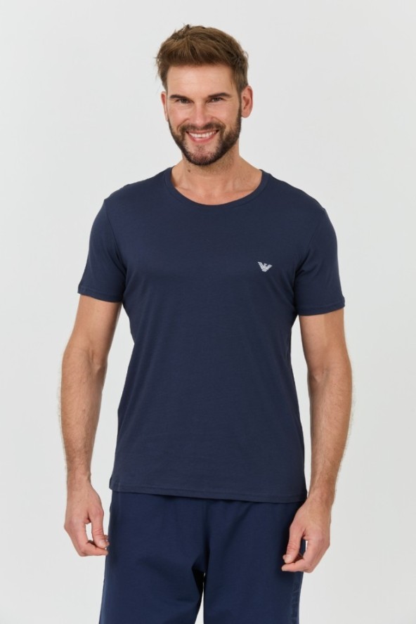 EMPORIO ARMANI Granatowy t-shirt basique