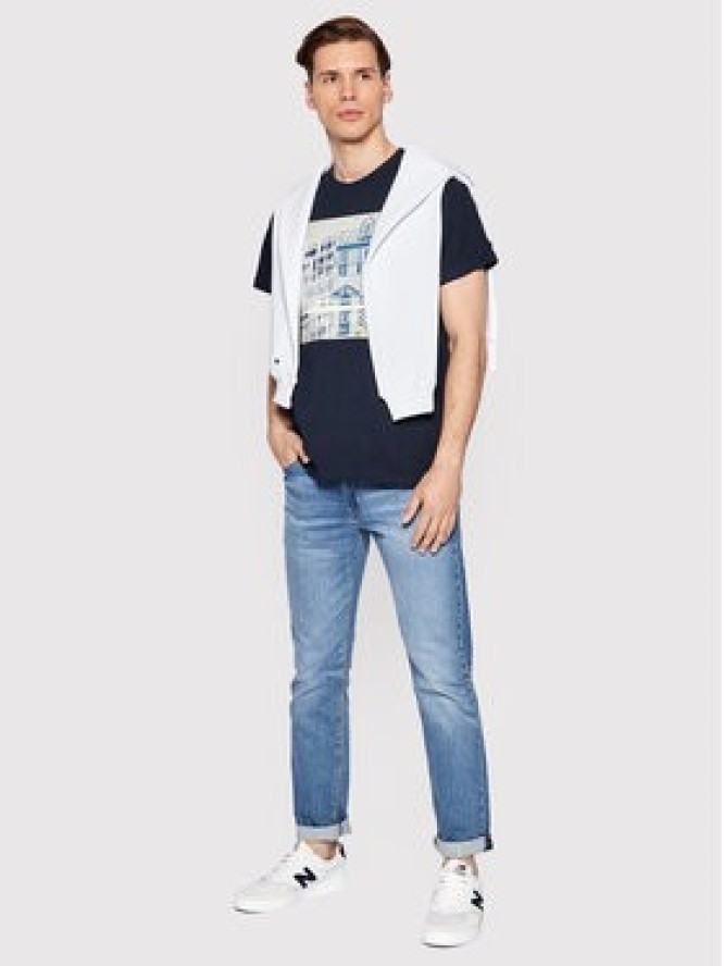 Pepe Jeans T-Shirt Teller PM508377 Granatowy Regular Fit