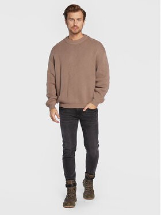 Redefined Rebel Sweter Bastian 212056 Brązowy Regular Fit