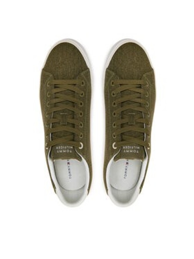 Tommy Hilfiger Tenisówki Th Hi Vulc Low Summer Cvs FM0FM05056 Zielony