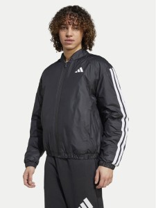 adidas Kurtka bomber Essentials 3-Stripes JD1294 Czarny Loose Fit