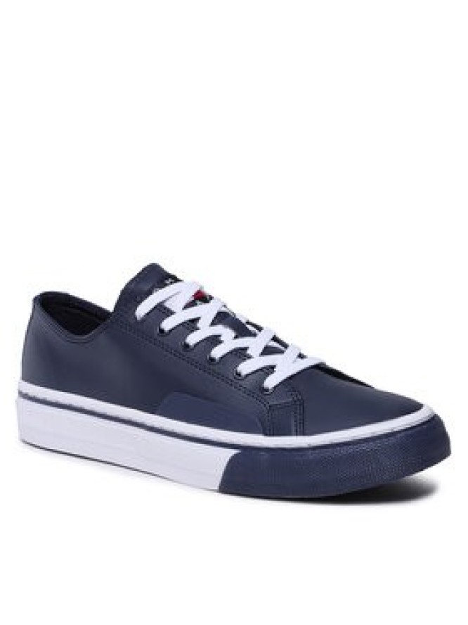 Tommy Jeans Tenisówki Lace Vulc Ess EM0EM01047 Granatowy