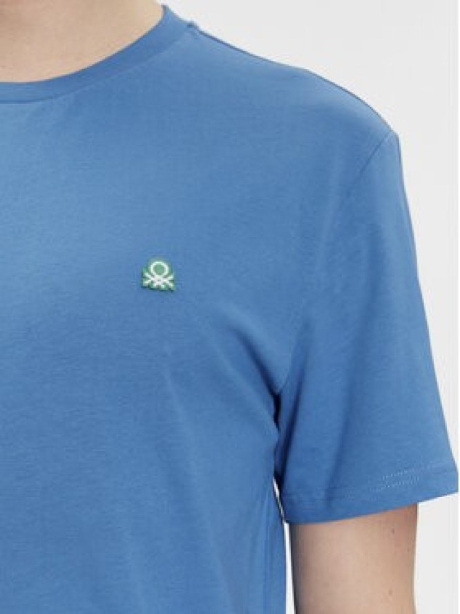 United Colors Of Benetton T-Shirt 3MI5J1AF7 Niebieski Regular Fit