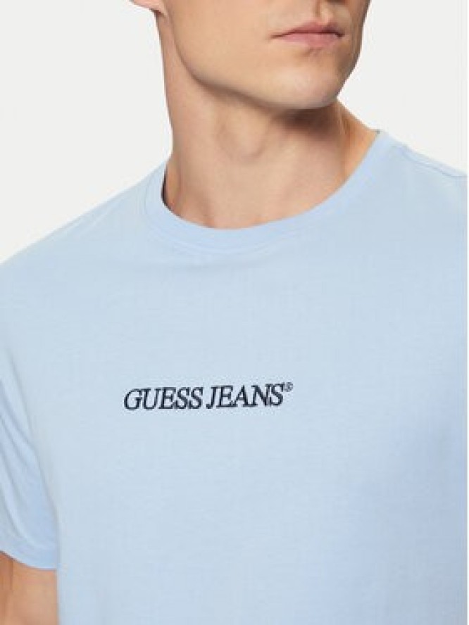 Guess Jeans T-Shirt M4YI52 K8HM0 Niebieski Slim Fit