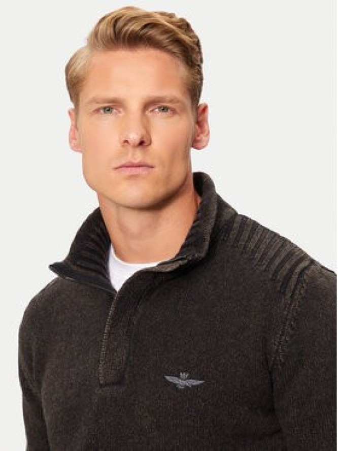 Aeronautica Militare Sweter 242MA1528L545 Szary Regular Fit