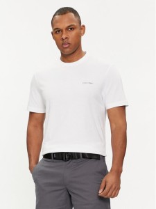 Calvin Klein T-Shirt Angled Back Logo K10K112495 Biały Regular Fit