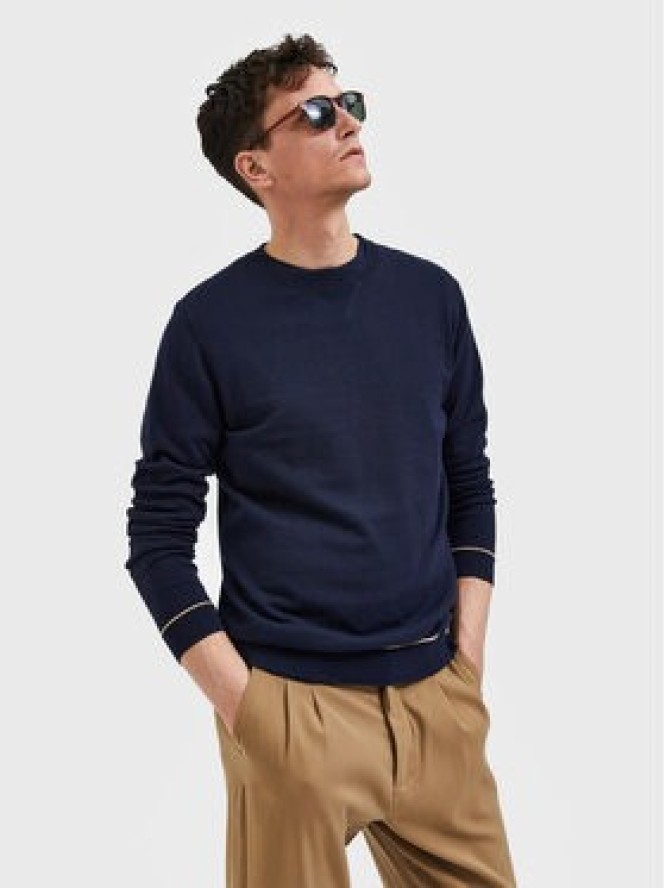 Selected Homme Sweter Jerome 16085464 Granatowy Regular Fit