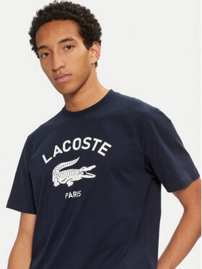 Lacoste T-Shirt TH2733 Granatowy Classic Fit