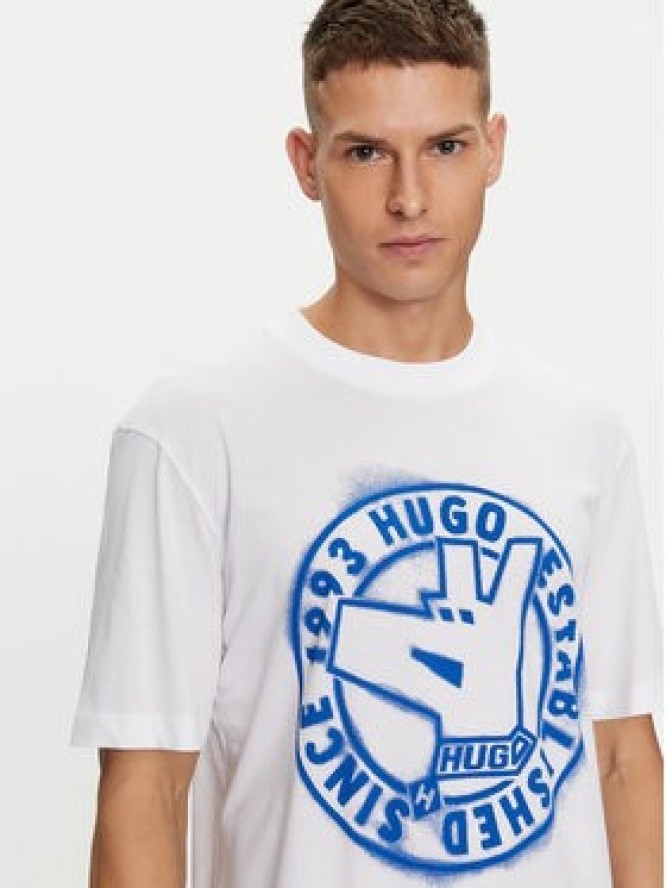 Hugo T-Shirt Norieles 50519387 Biały Regular Fit