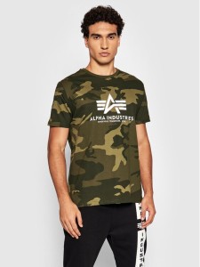 Alpha Industries T-Shirt Basic 100501C Zielony Regular Fit