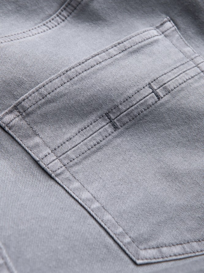 Spodnie męskie jeansowe bez przetarć SLIM FIT - szare V1 OM-PADP-0148 - XXL