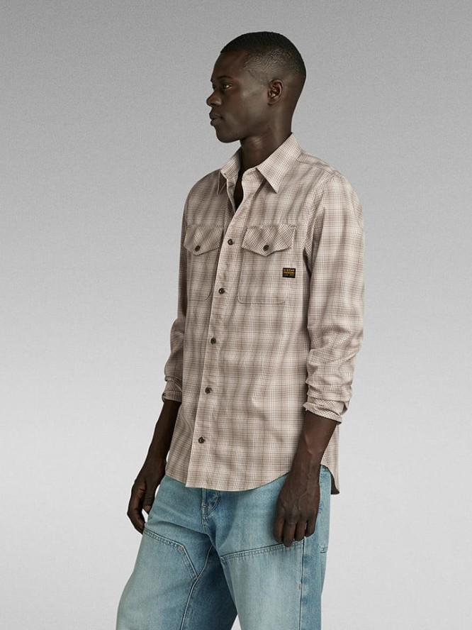 G-Star Koszula - Slim fit - w kolorze beżowym rozmiar: XXL