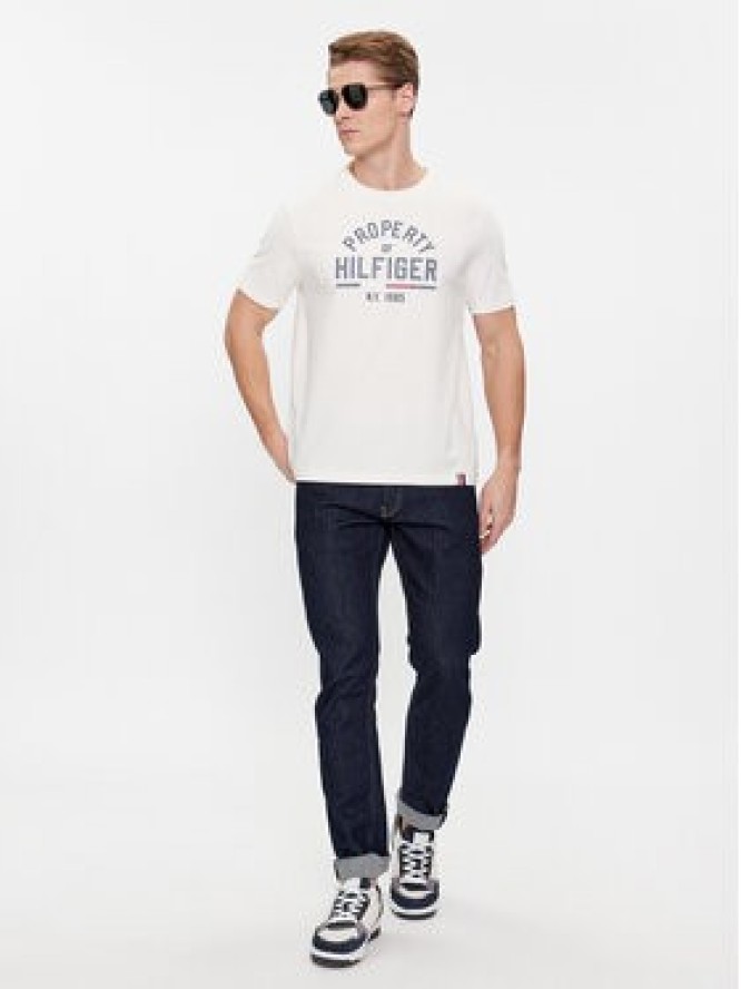 Tommy Hilfiger T-Shirt Graphic MW0MW32641 Biały Regular Fit