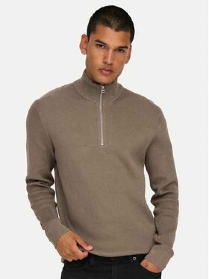 Only & Sons Sweter 22023210 Beżowy Regular Fit