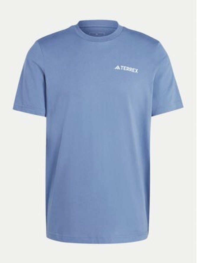 adidas T-Shirt Terrex Graphic MTN 2.0 IM8354 Niebieski Regular Fit
