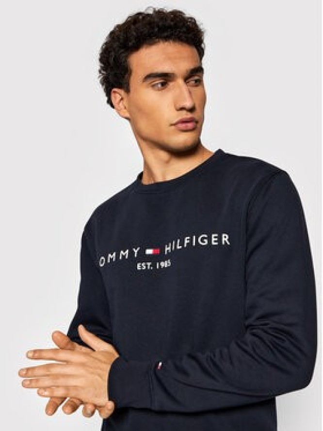 Tommy Hilfiger Bluza Logo MW0MW11596 Granatowy Regular Fit