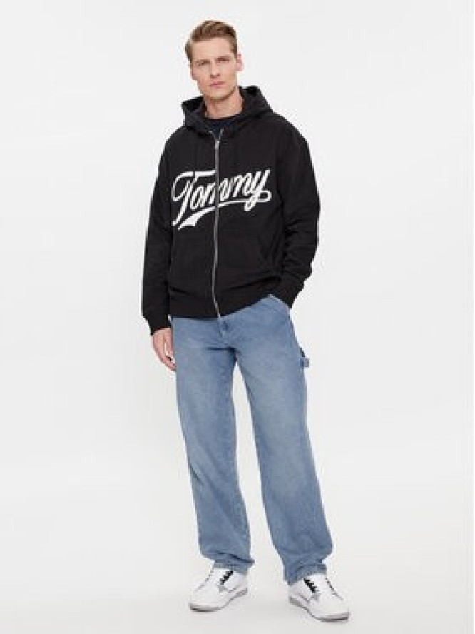 Tommy Jeans Bluza Letterman DM0DM18415 Czarny Relaxed Fit