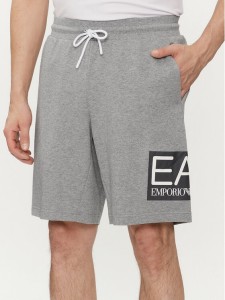 EA7 Emporio Armani Szorty sportowe 3DPS63 PJ05Z 3905 Szary Regular Fit