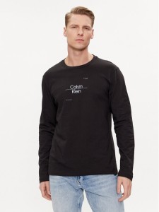 Calvin Klein Longsleeve Line Logo K10K112483 Czarny Regular Fit