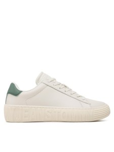 Tommy Jeans Sneakersy Leather Outsole EM0EM01213 Écru