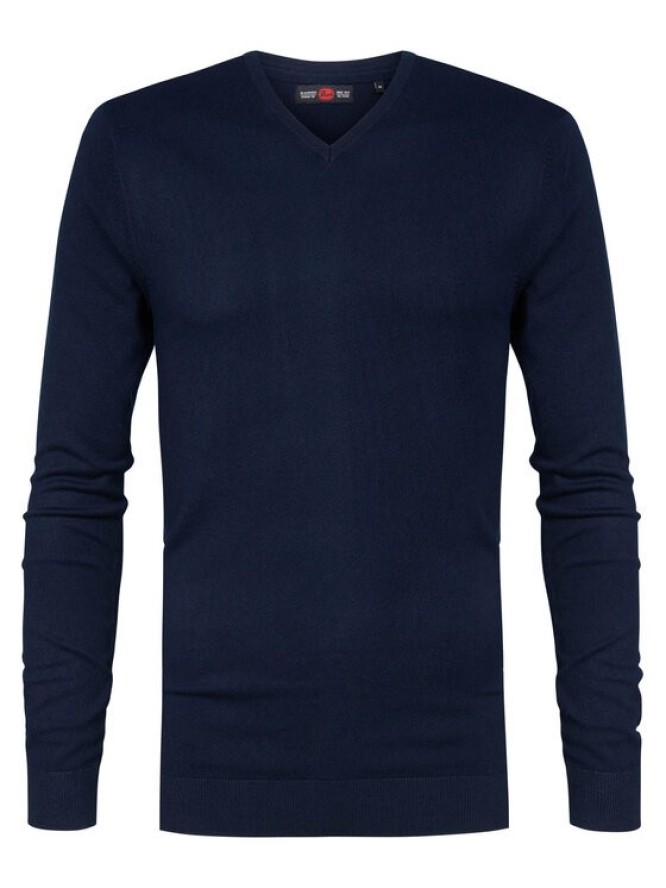 Petrol Industries Sweter M-NOOS-KWV002 Granatowy Slim Fit