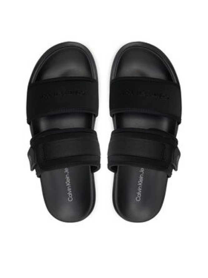 Calvin Klein Jeans Klapki Double Bar Sandal Wb In Br YM0YM00946 Czarny