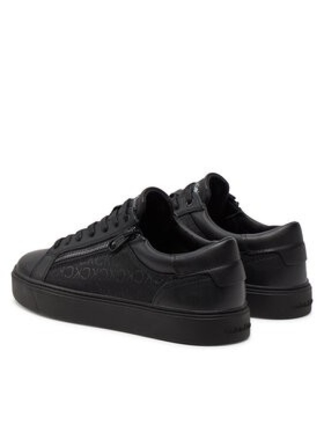 Calvin Klein Sneakersy Low Top Lace Up W/ Zip Mono HM0HM01424 Czarny