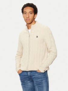 U.S. Polo Assn. Sweter MUP3791 Beżowy Regular Fit