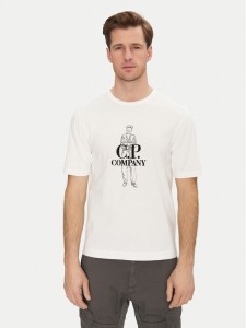 C.P. Company T-Shirt 18CMTS288A006057O Biały Regular Fit