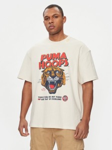 Puma T-Shirt Showtime 624737 Écru Regular Fit