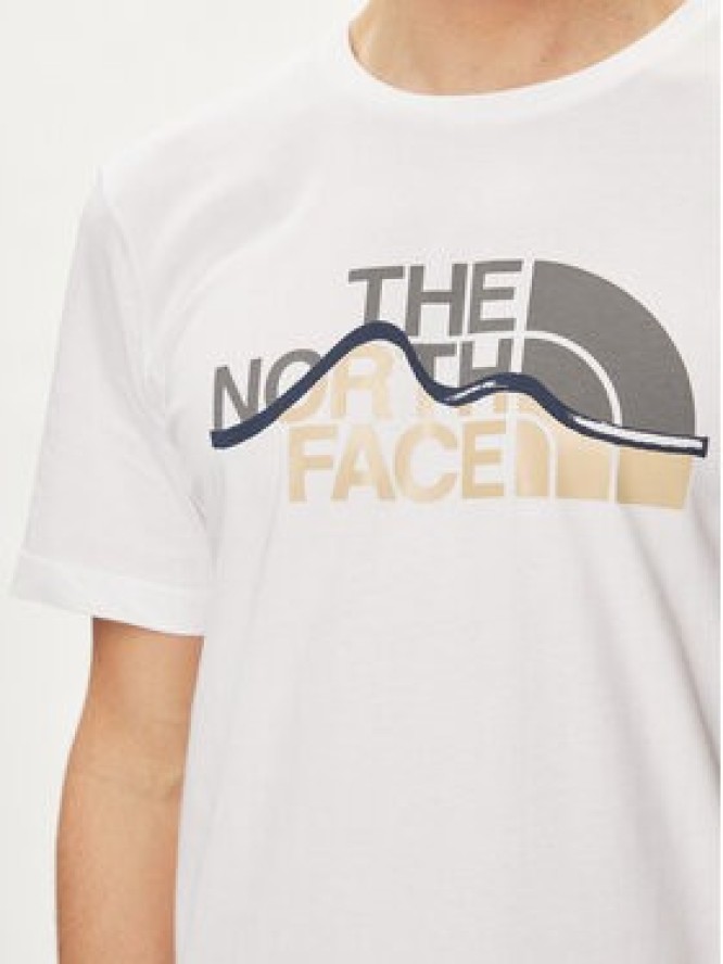 The North Face T-Shirt Mountain Line NF0A87NT Biały Regular Fit