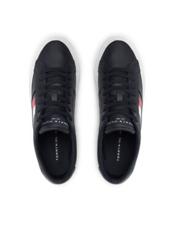 Tommy Hilfiger Tenisówki Core Stripes Vulc Leather FM0FM04140 Granatowy