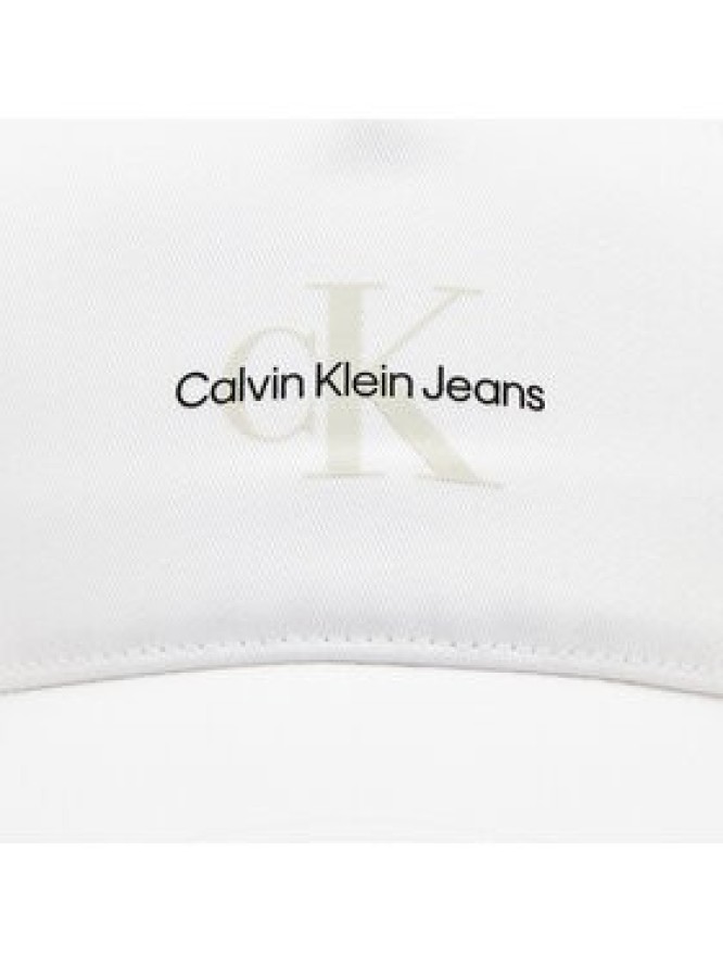 Calvin Klein Jeans Czapka z daszkiem Mono Logo Print Cap K50K512140 Biały