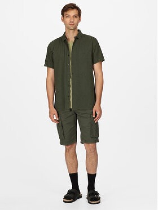 Regatta Szorty materiałowe Shorebay Short RMJ221 Khaki Regular Fit