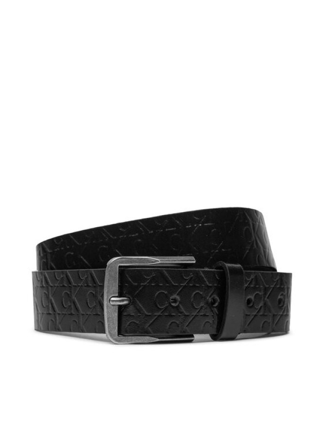 Calvin Klein Pasek Męski Classic Flat Lthr Belt 35Mm Aop K50K511518 Czarny