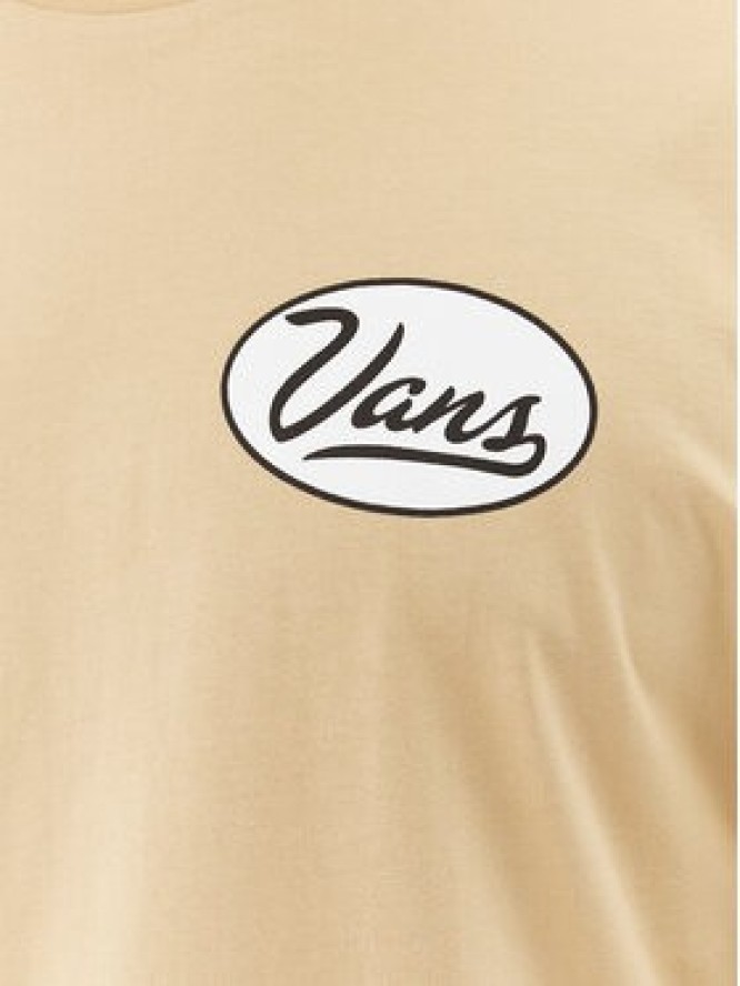 Vans T-Shirt Gas Station Logo Ss Tee VN0008FB Beżowy Classic Fit