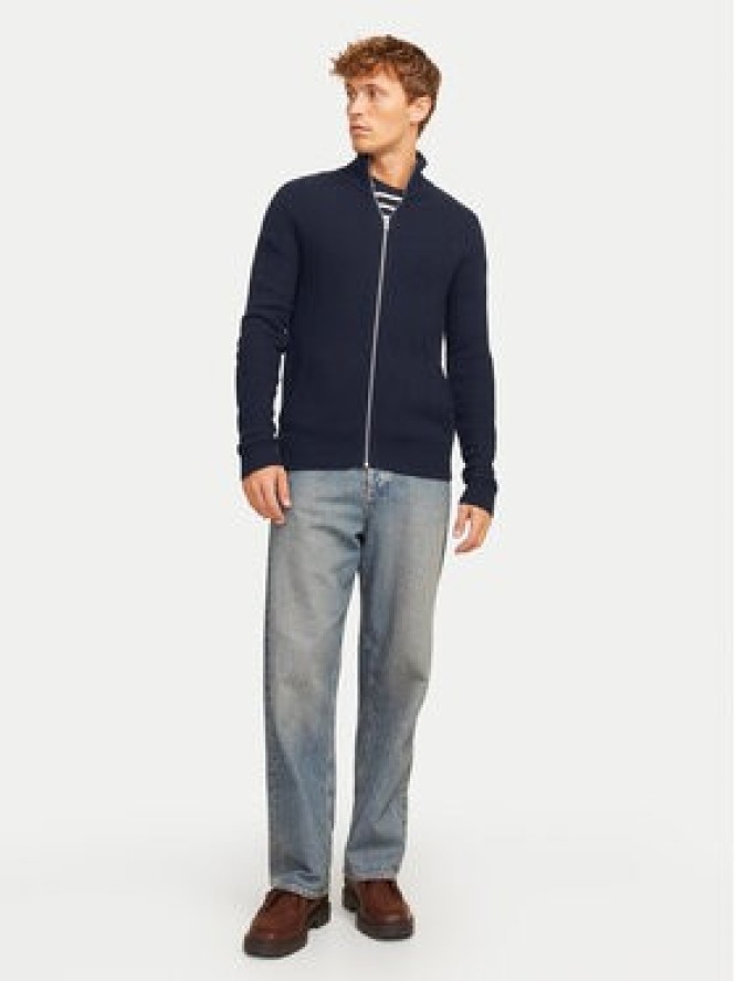 Jack&Jones Kardigan Pannel 12258474 Granatowy Regular Fit