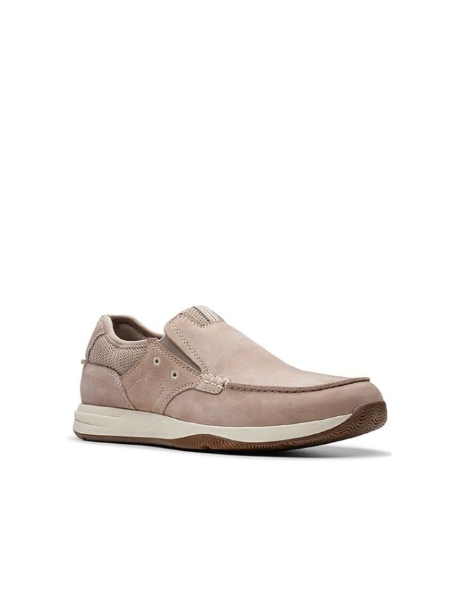Clarks Skórzane slippersy "Sailview Step" w kolorze beżowym rozmiar: 40