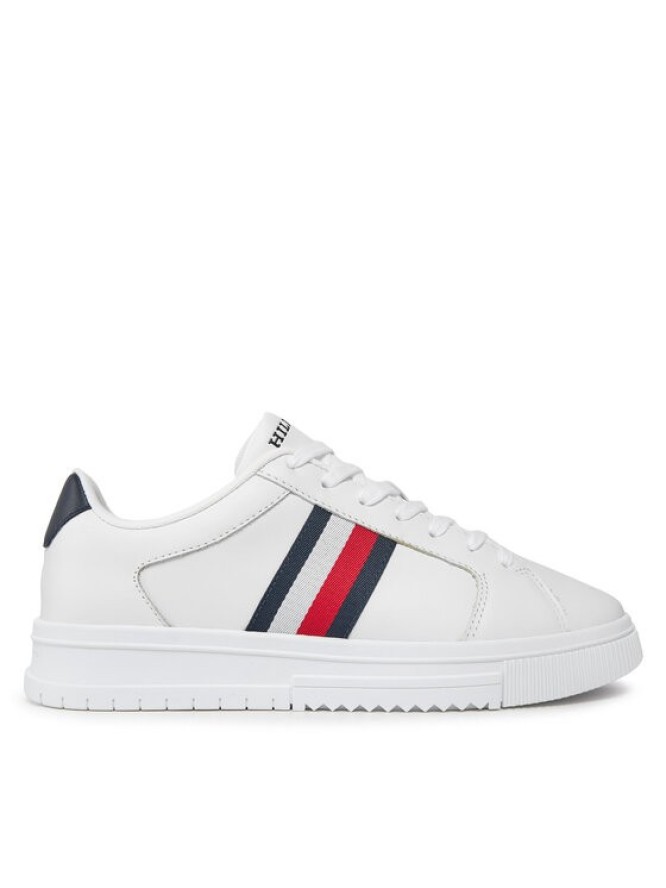 Tommy Hilfiger Sneakersy Supercup Lth Stripes Ess FM0FM04895 Biały