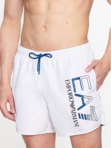 EA7 Emporio Armani Szorty kąpielowe 902000 3R736 00010 Biały Regular Fit