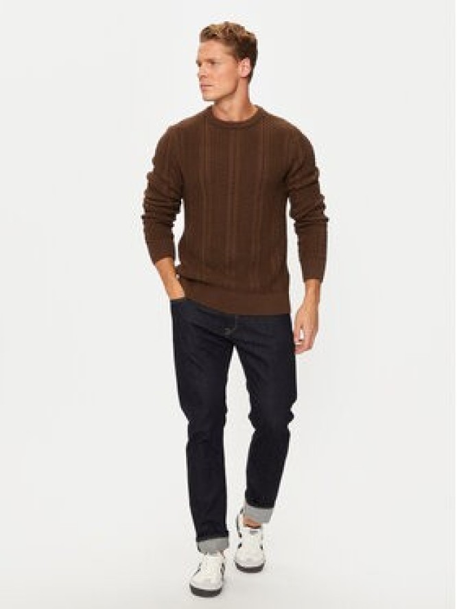 Jack&Jones Sweter 12261436 Brązowy Regular Fit