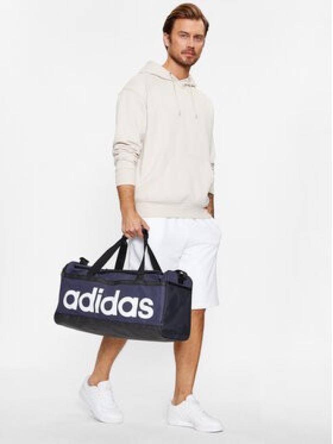 adidas Torba Essentials Linear Duffel Medium HR5349 Granatowy