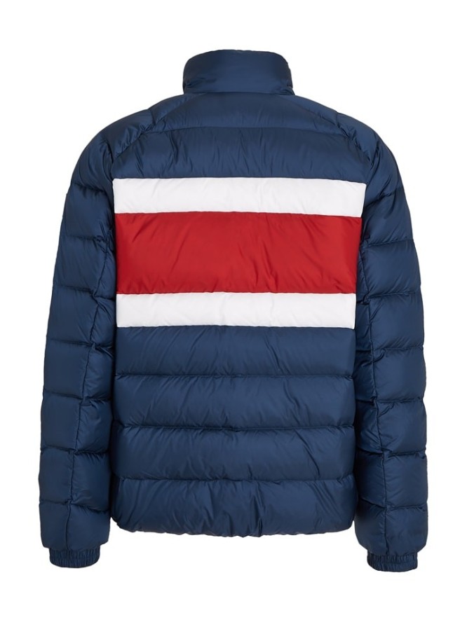 Tommy Hilfiger Kurtka puchowa w kolorze granatowo-czerwonym rozmiar: S