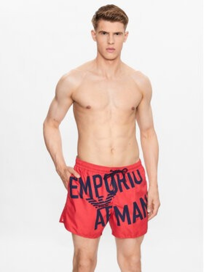 Emporio Armani Underwear Szorty kąpielowe 211740 3R424 21875 Czerwony Regular Fit