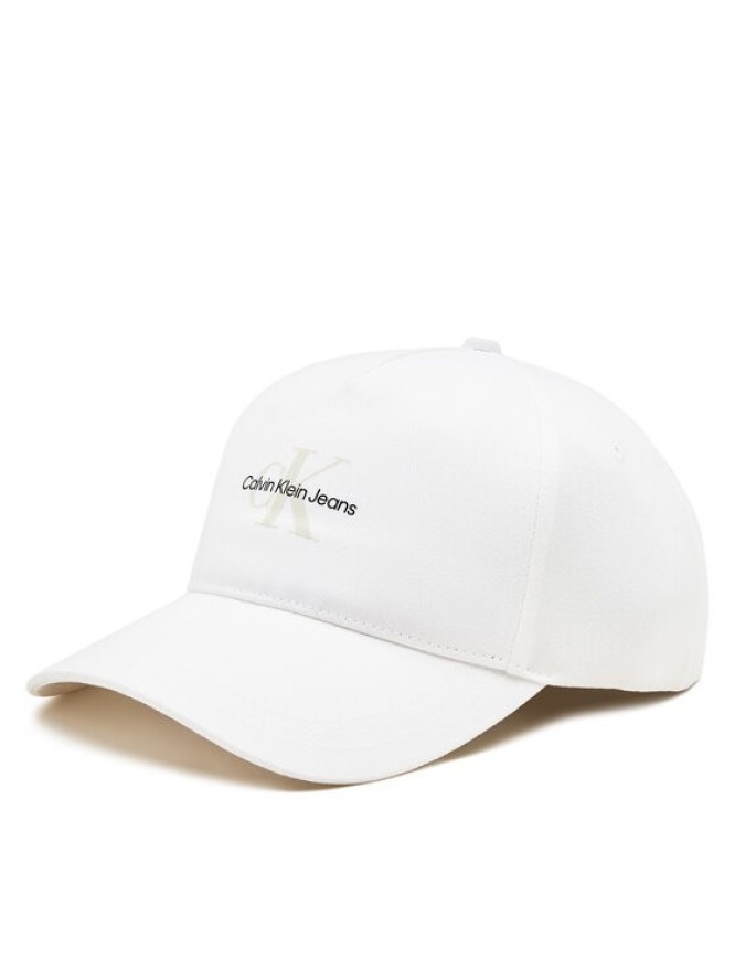 Calvin Klein Jeans Czapka z daszkiem Mono Logo Print Cap K50K512140 Biały