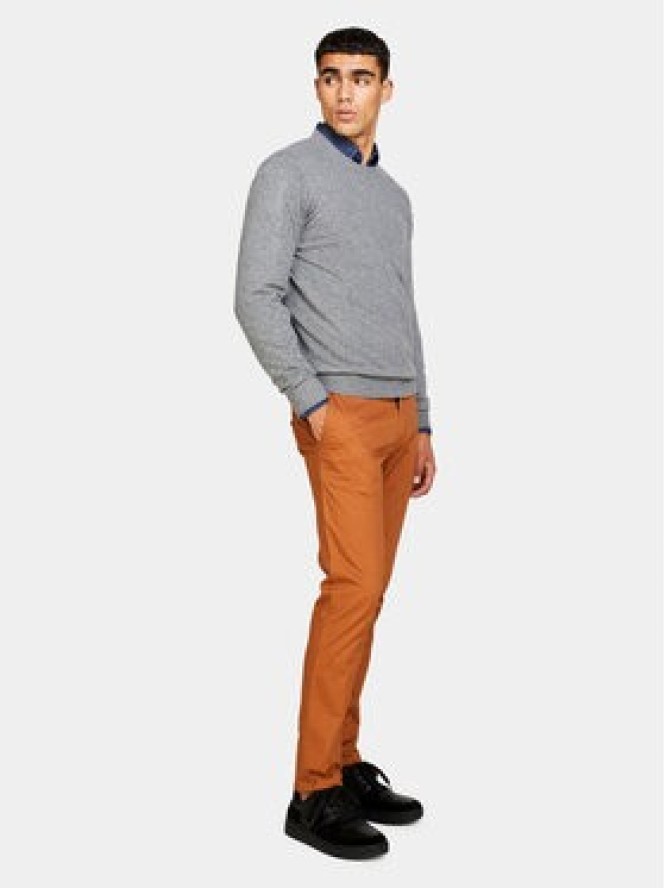 Sisley Sweter 102HS1B17 Szary Slim Fit