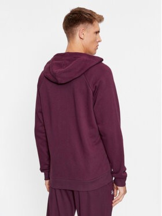 Under Armour Bluza Ua Rival Fleece Fz Hoodie 1379767 Bordowy Loose Fit