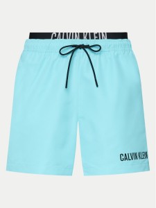 Calvin Klein Swimwear Szorty kąpielowe KM0KM00992 Niebieski Regular Fit